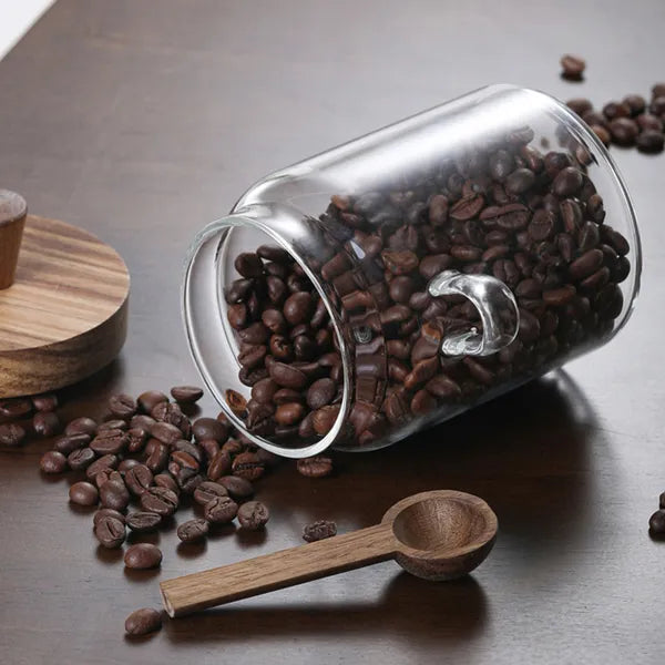 3 tarros de cristal para café con cucharas, tarros para dulces, tarros para galletas, tarros de almacenamiento, tarros para té, tarros para aperitivos, tarros para condimentos, tarros para sal, tarros para pimienta
