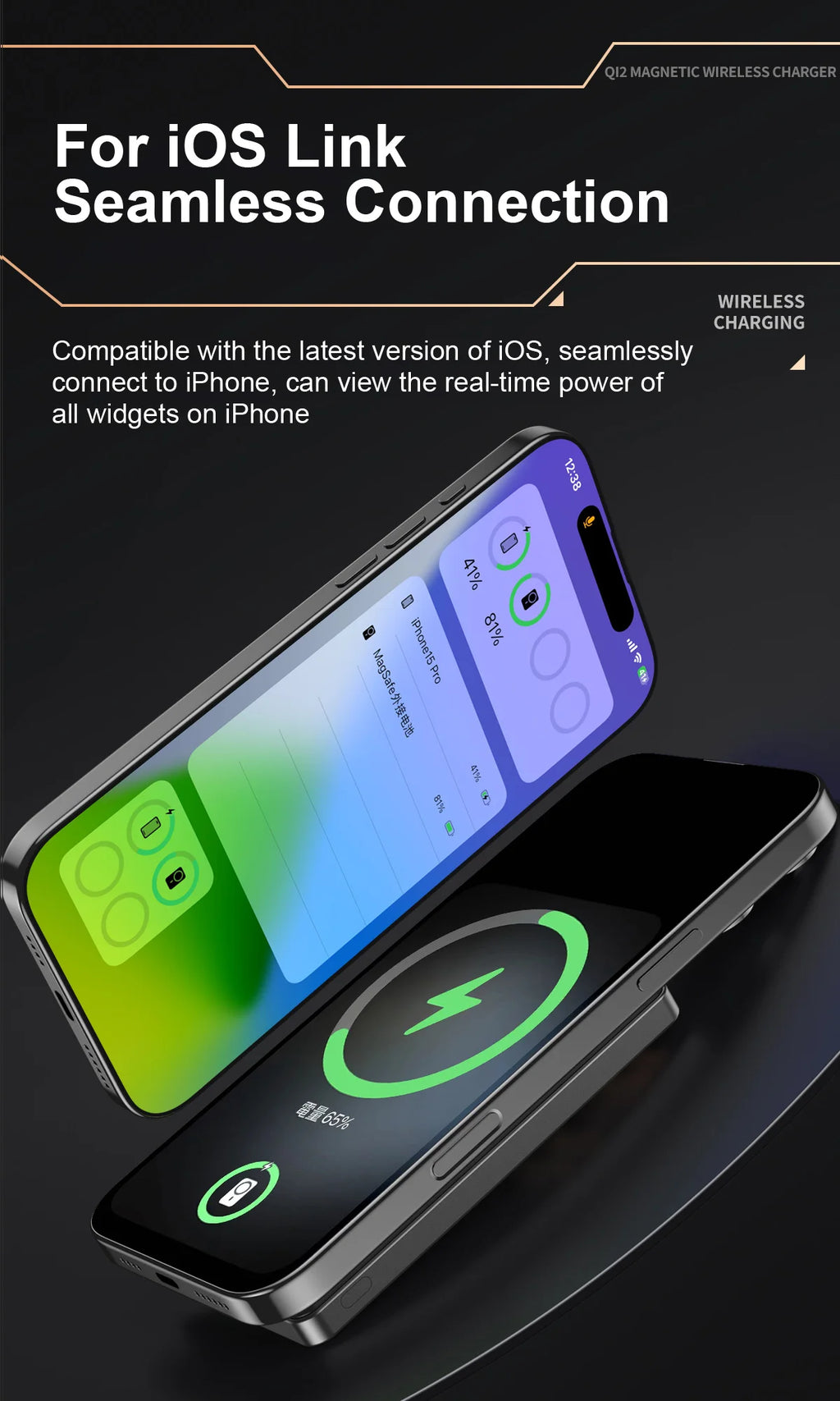 Batería Externa Magnética Portátil  – Carga Inalámbrica Rápida para iPhone Apple Watch y AirPods – 5000/10000mAh