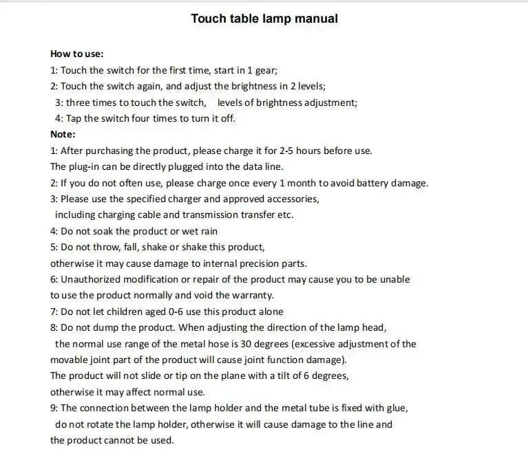 Lámpara de mesa LED