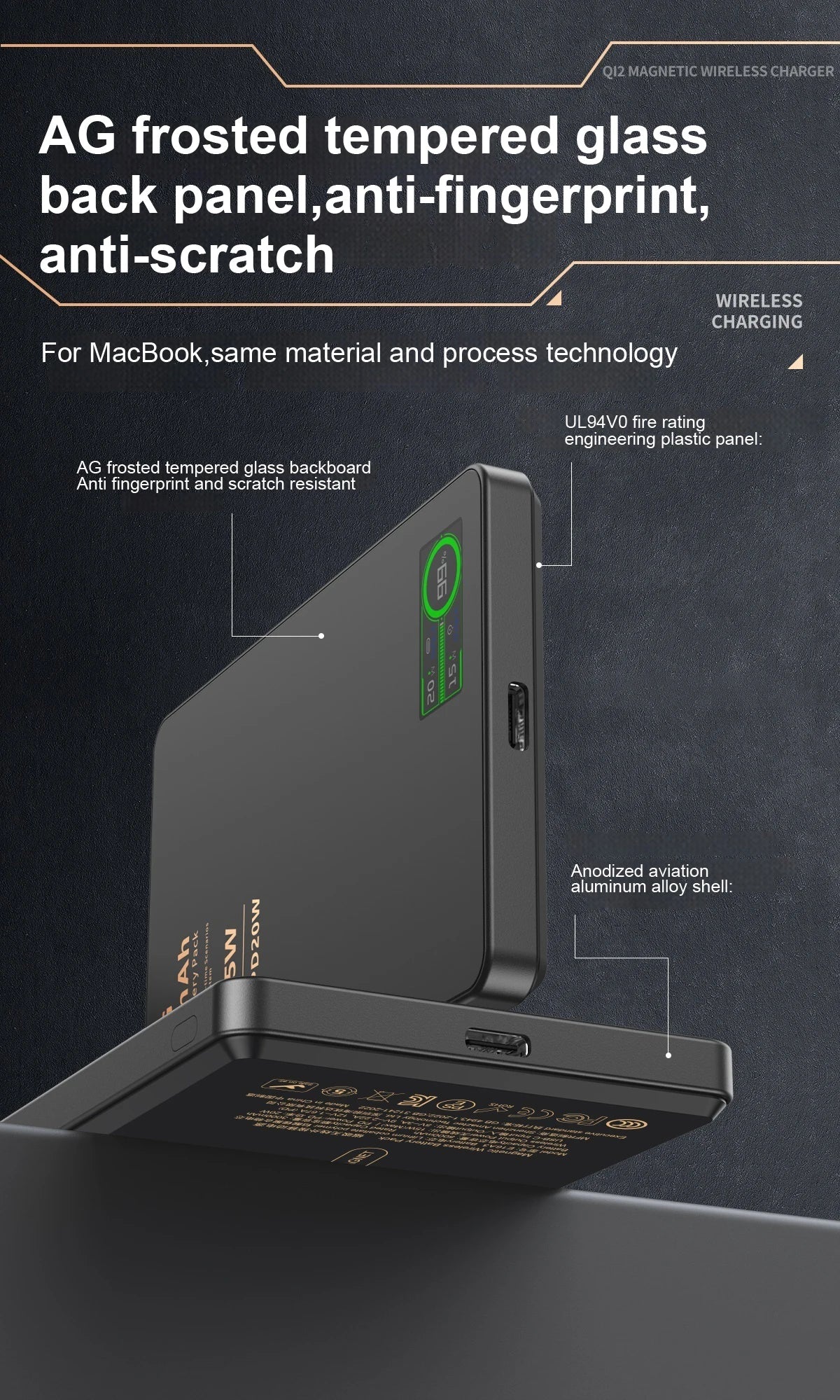 Batería Externa Magnética Portátil  – Carga Inalámbrica Rápida para iPhone Apple Watch y AirPods – 5000/10000mAh
