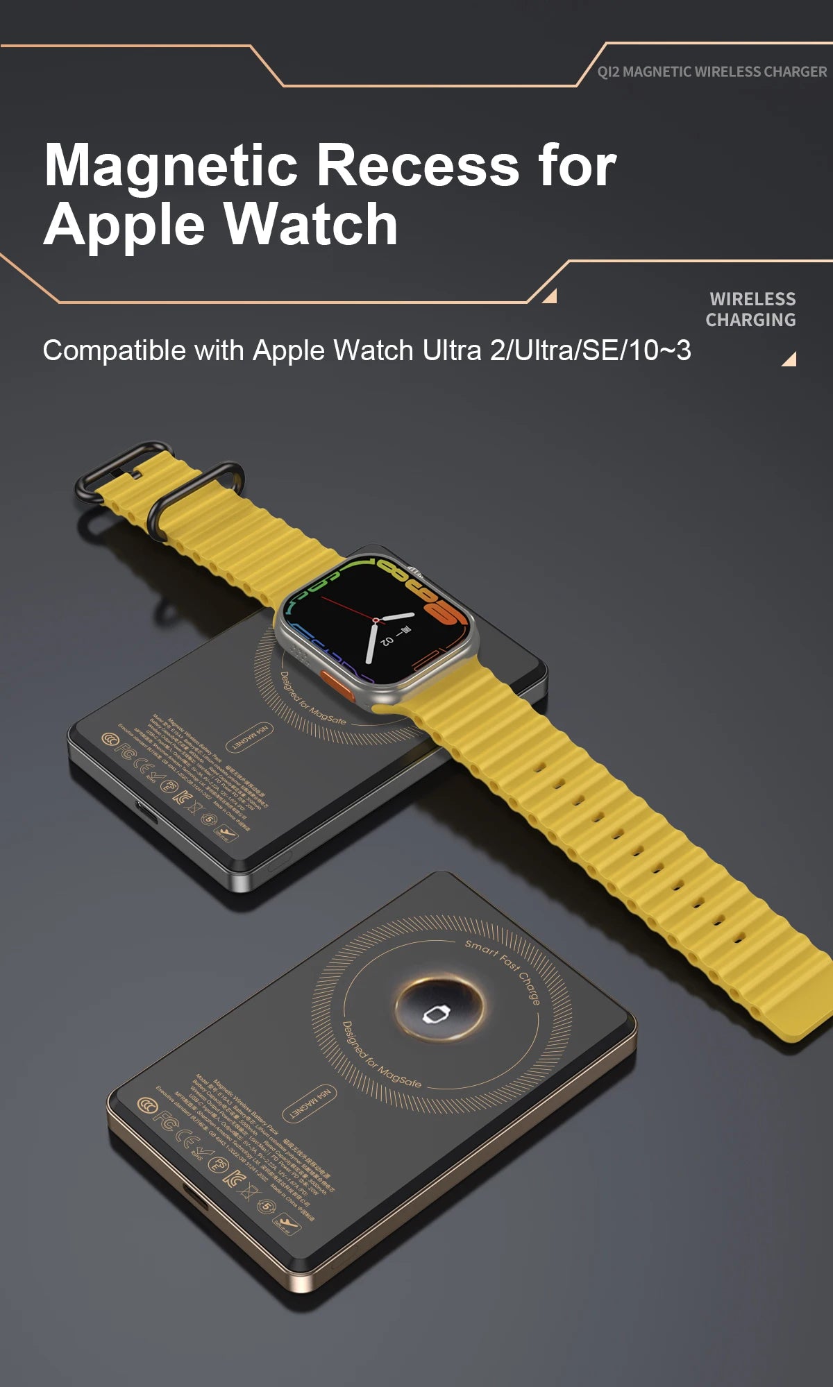 Batería Externa Magnética Portátil  – Carga Inalámbrica Rápida para iPhone Apple Watch y AirPods – 5000/10000mAh